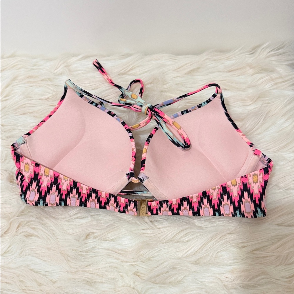 Victoria's Secret Vibrant Pink and teal Bikini Top - Picture 2 of 3